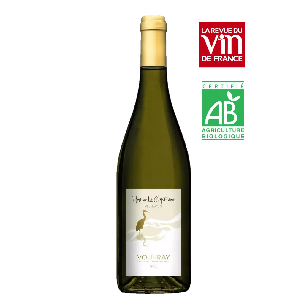 Ce vin blanc est en AOC Vouvray  sec aux notes d’agrumes avec une pointe de mandarine, est à déguster avec un filet de sole et sauce au beurre blanc, une aumônière de fromage de chèvre chaud aux pommes ou un agneau au curry.