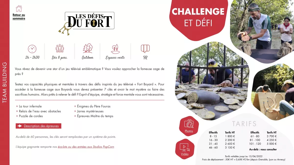 Les défis du fort