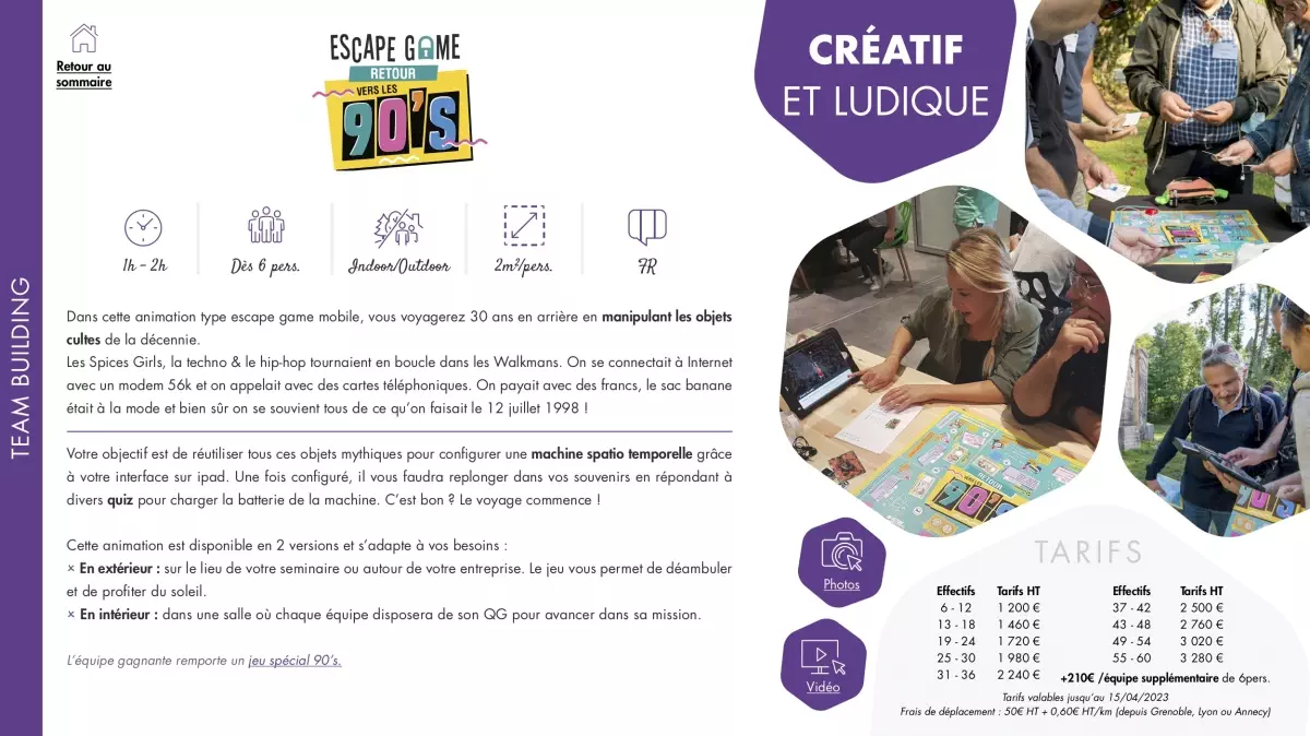 Escape G. Retour vers les 90's