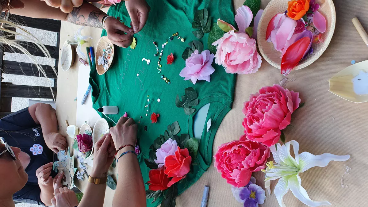 Challenge créatif costume fleuri