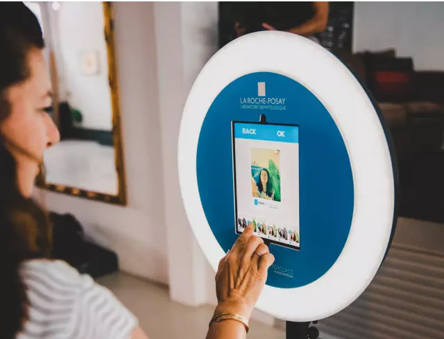 Borne en utilisation par un client