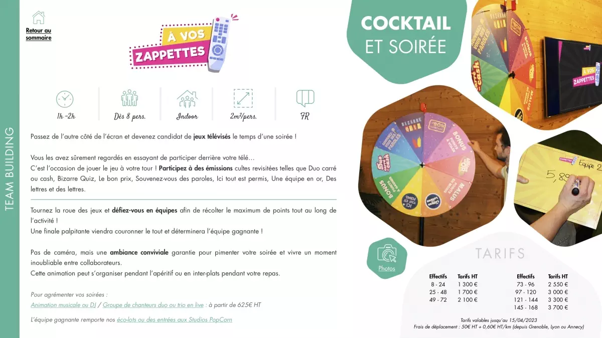 À vos zapettes