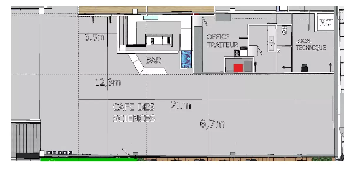 Café des Sciences - Plan métré