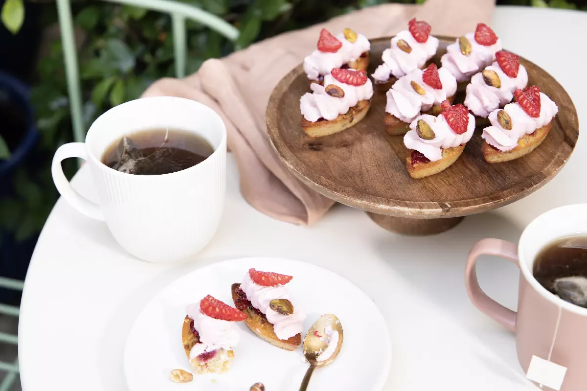 Financier pistache & framboise