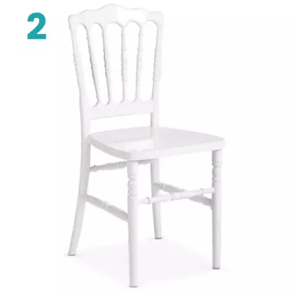 Chaise NAPOLEON Blanche Fixe