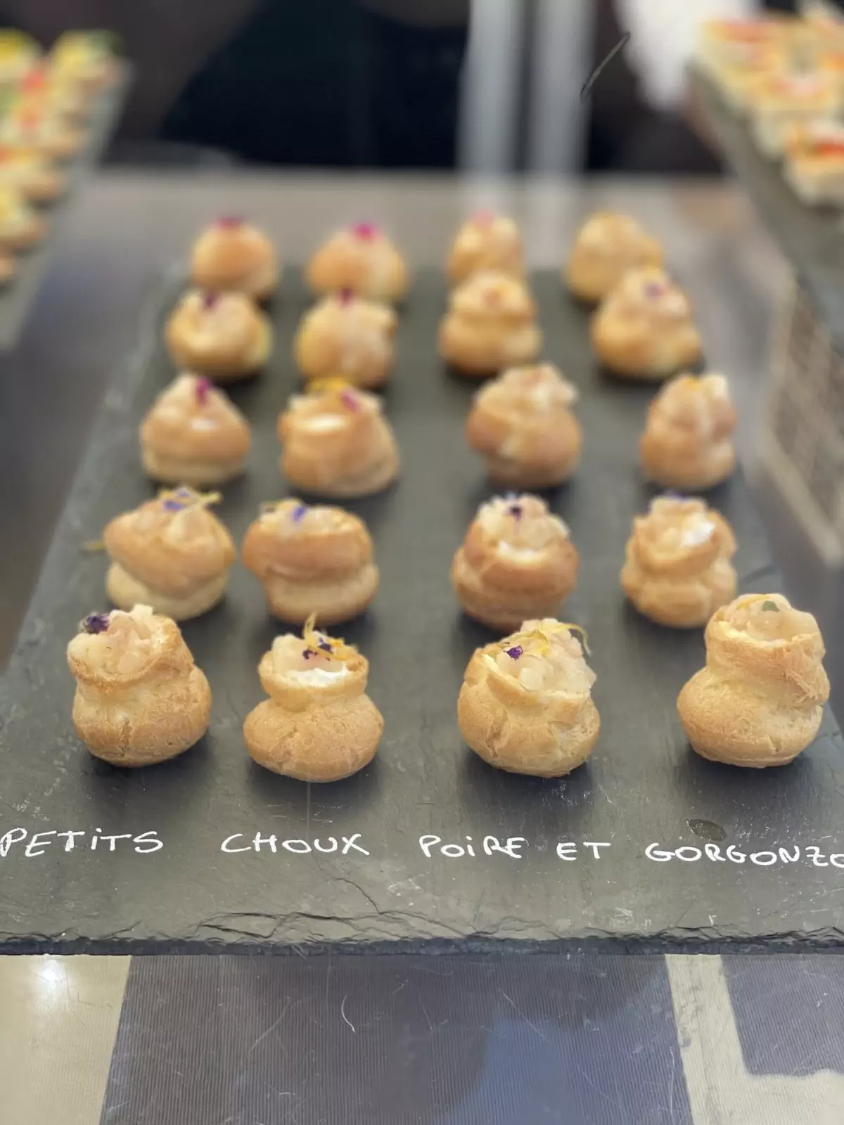 Chou poire gorgonzola