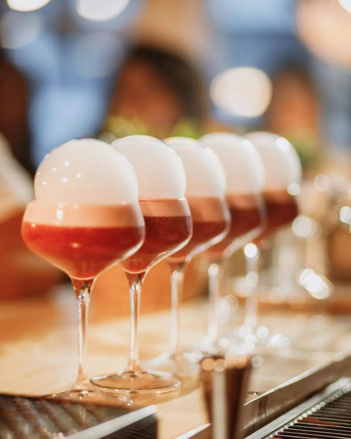 Cocktail avec bulle de fumée