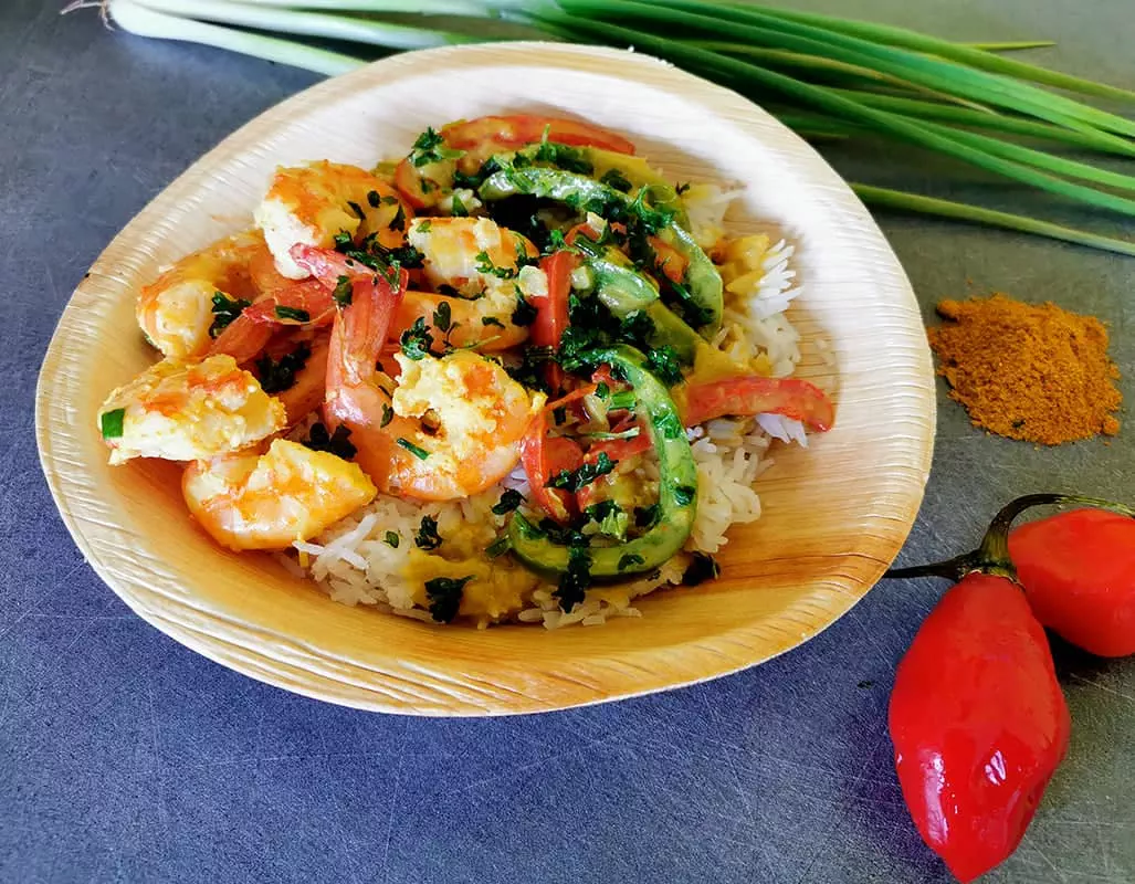 curry de crevettes coco