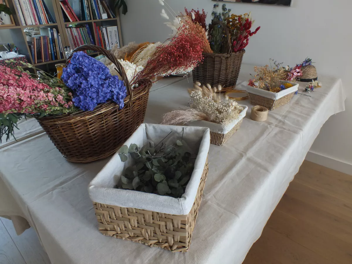 fleurs séchées et stabilisées