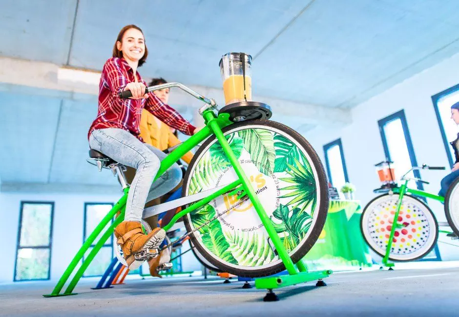 Vélo à smoothies en entreprise
