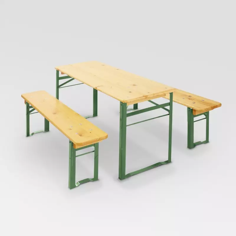 Ensemble guinguette, 1 table & 2 bancs