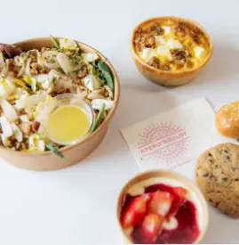 Lunchbox quiche salade