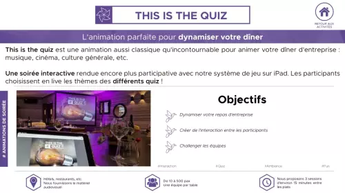 ANIMATIONS DE SOIRÉE