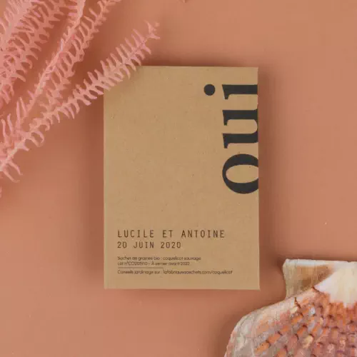 Sachet de graines bio « Oui »