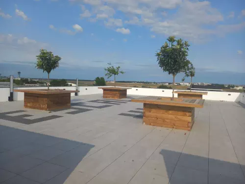 Afterwork sur le rooftop de l'Escale 14 - vue sur les pistes