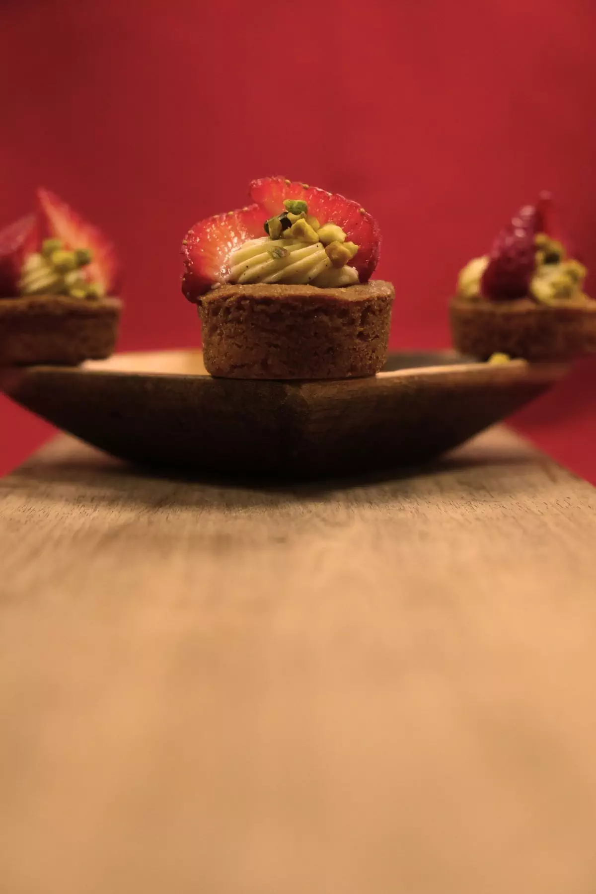 Petit gâteau pistache fraise