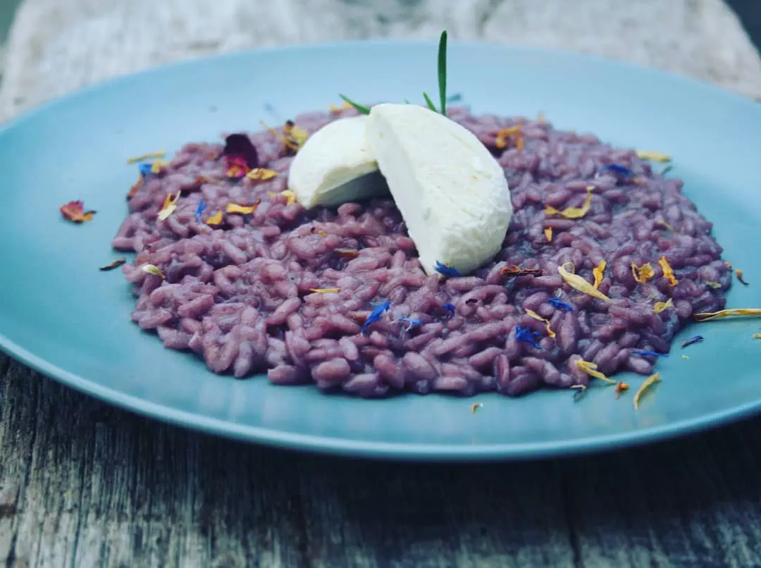 Risotto au vin rouge