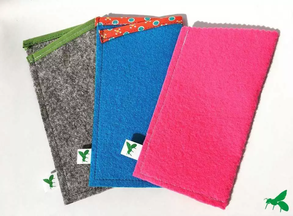 Etuis à lunettes en moquette upcyclée