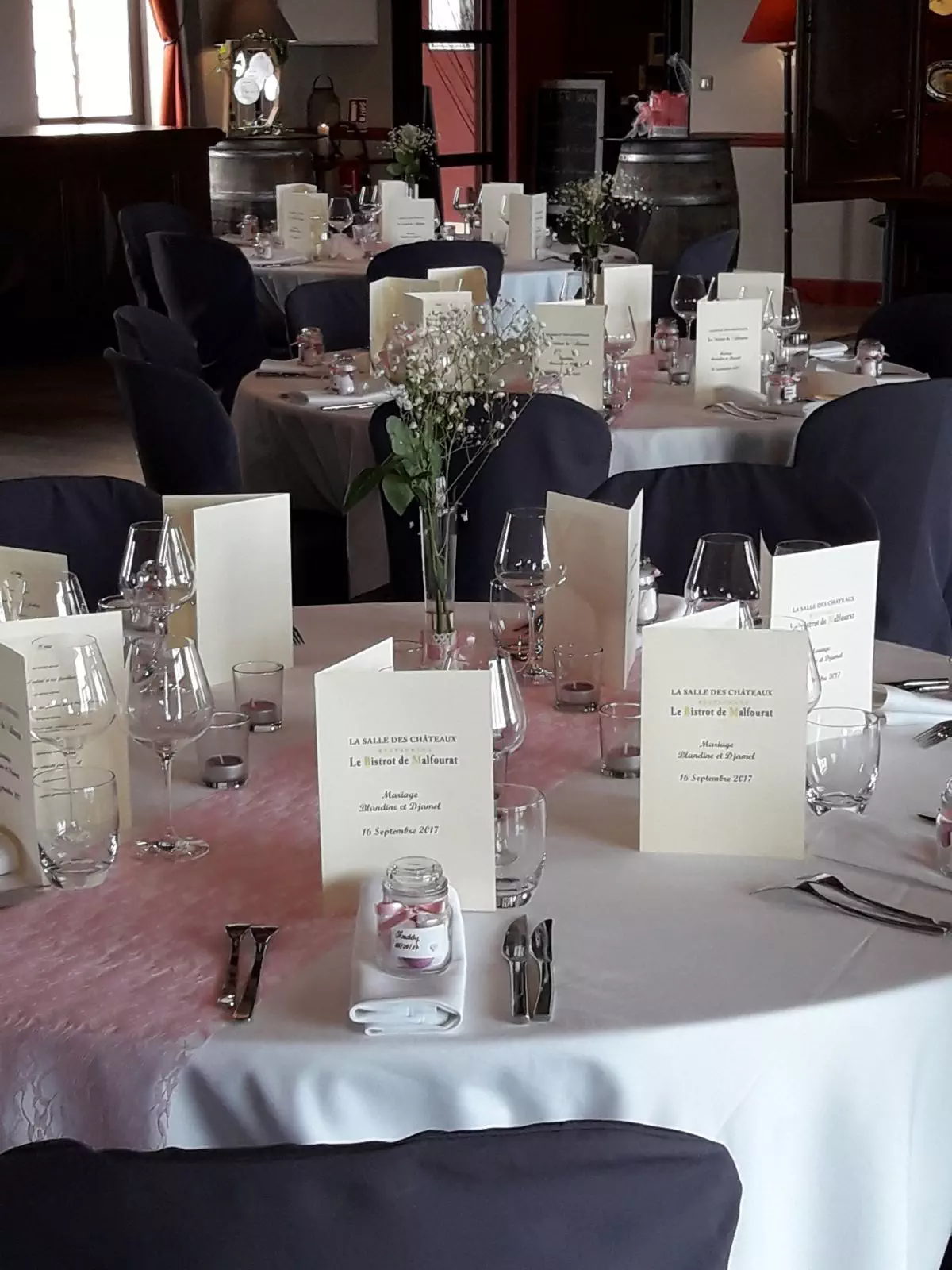 Table salle de réception