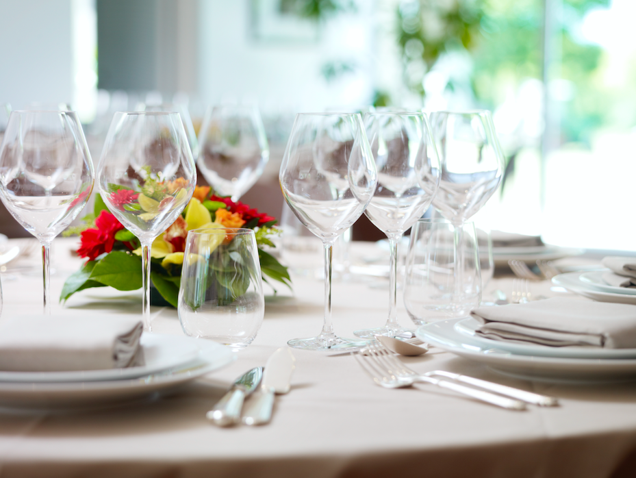 Décoration d'une table de réception