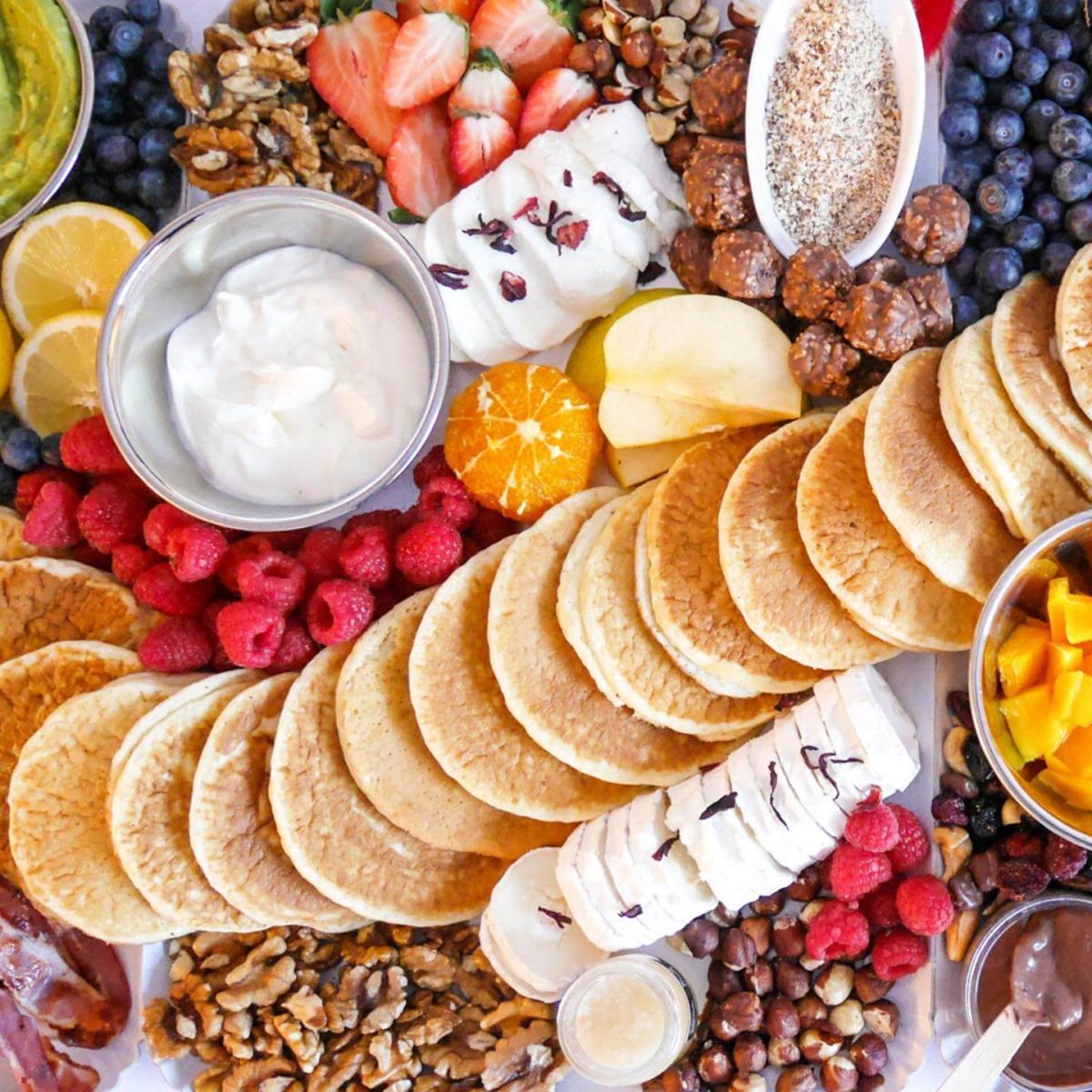 grazing table de pancakes