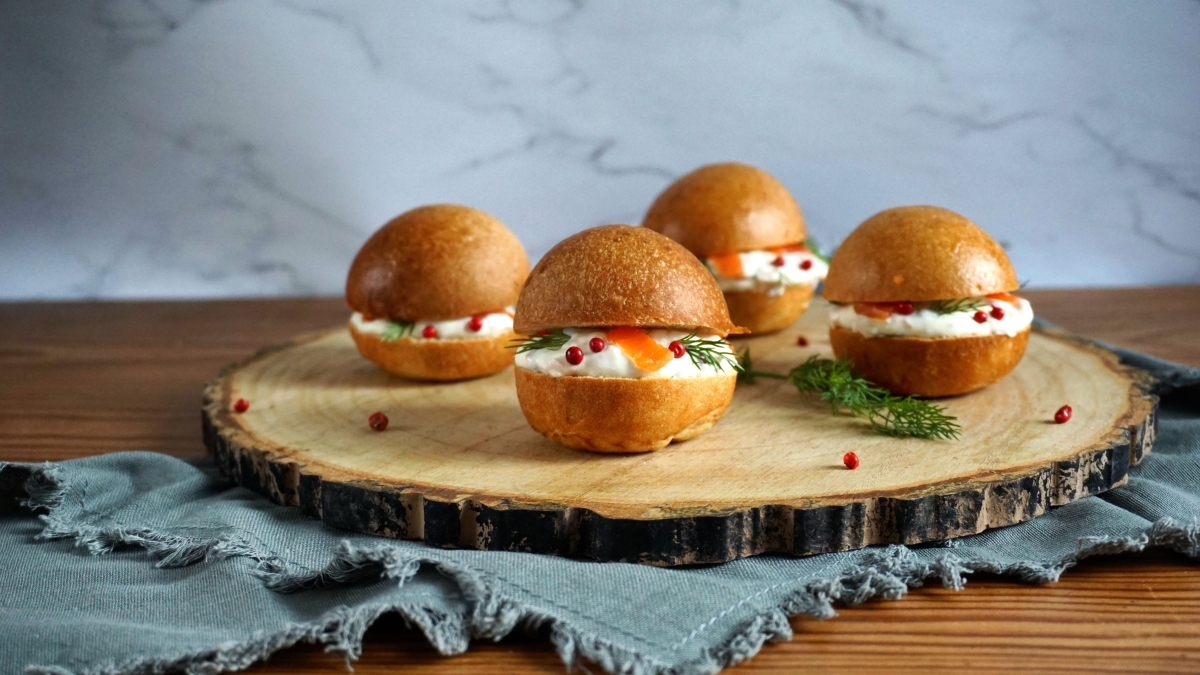 Buns truite fumée