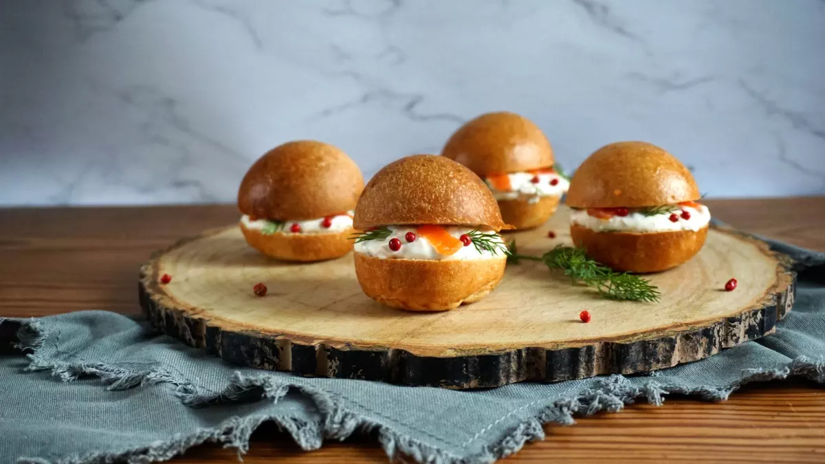 Buns truite fumée