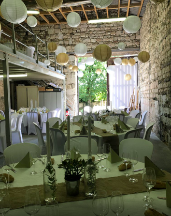 aménagement de la grange pour un mariage