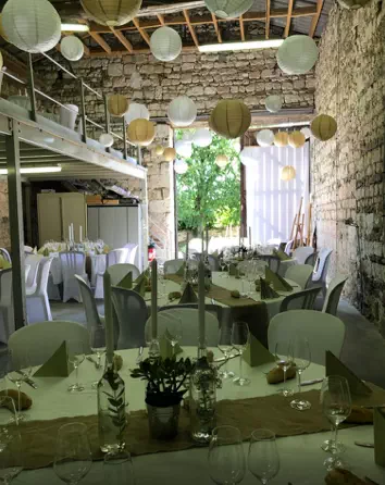 aménagement de la grange pour un mariage
