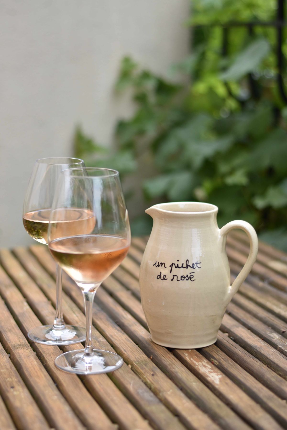 Pichet Parlant, message personnalisable. Ici pichet d'été ! " Un pichet de rosé "
