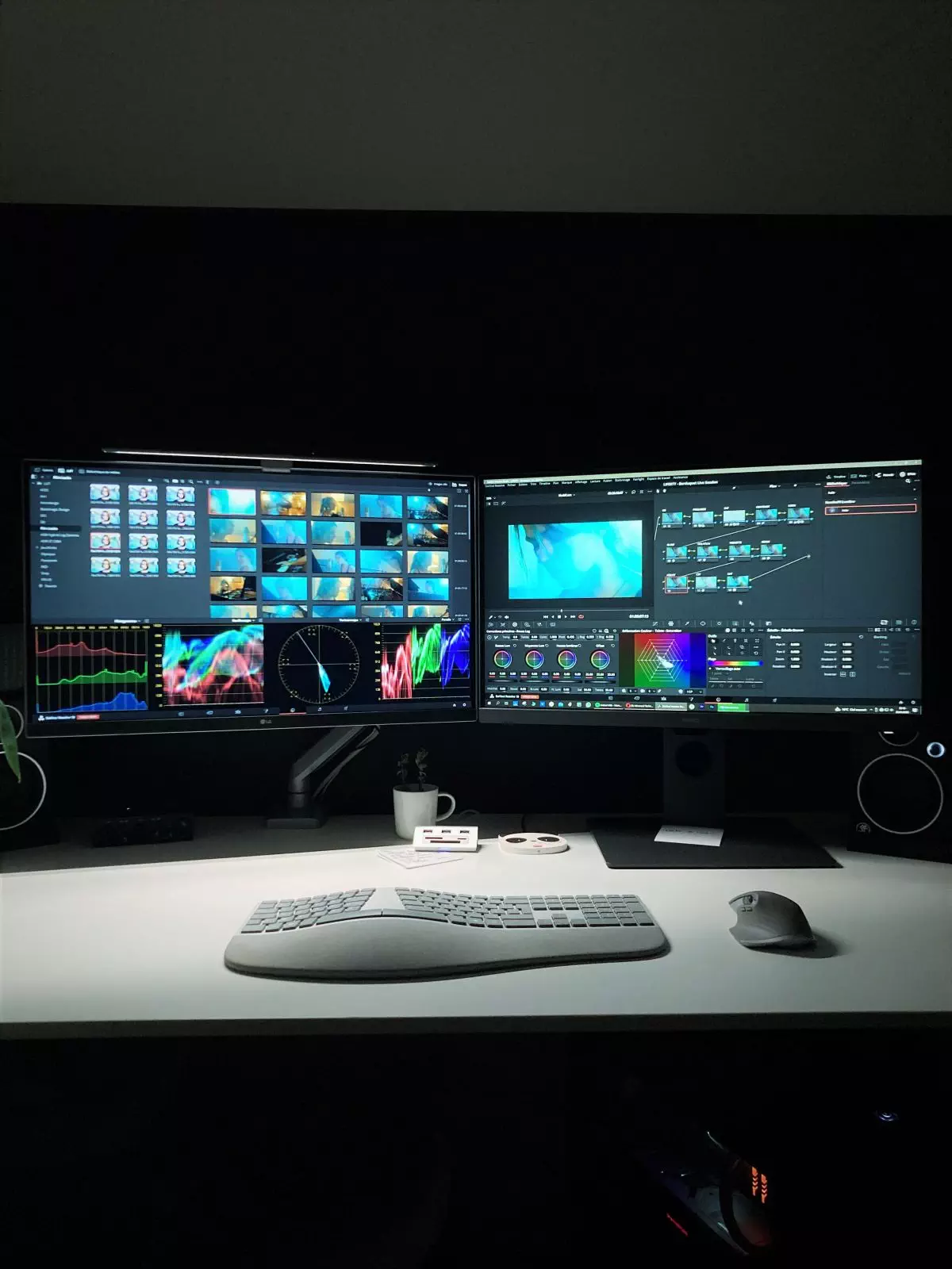 Mon poste de travail. En plein étalonnage d'un clip pour Liferty au studio Berduquet.