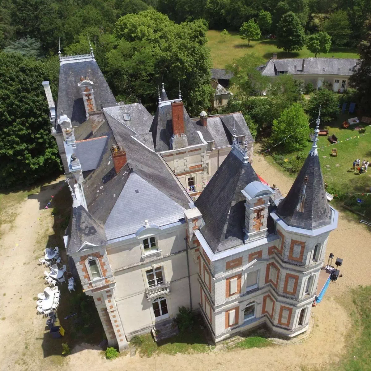 Vue aérienne du château