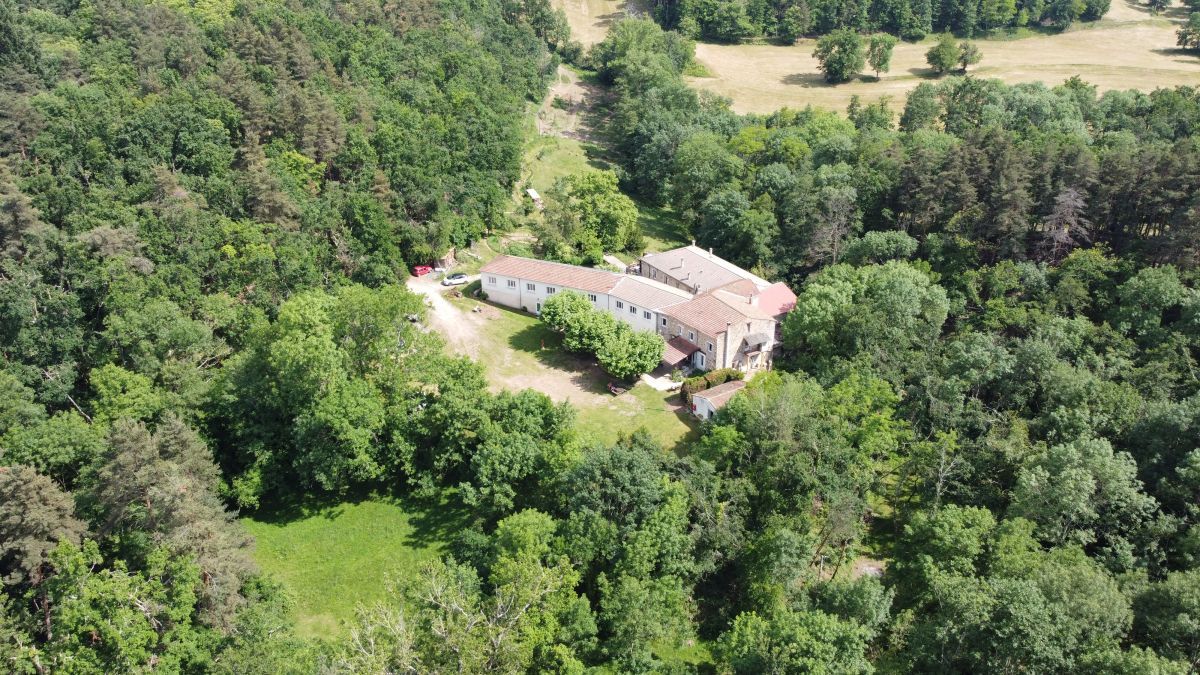 Vue aérienne du gîte