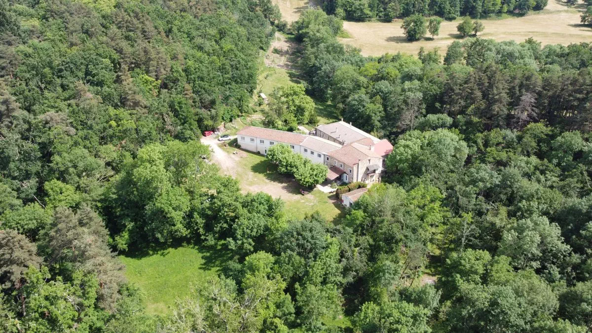 Vue aérienne du gîte