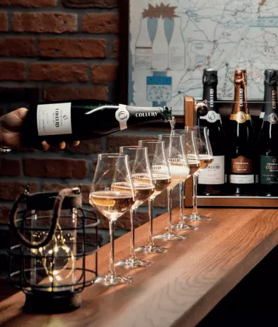 Salle de réception dans les vignes de Champagne