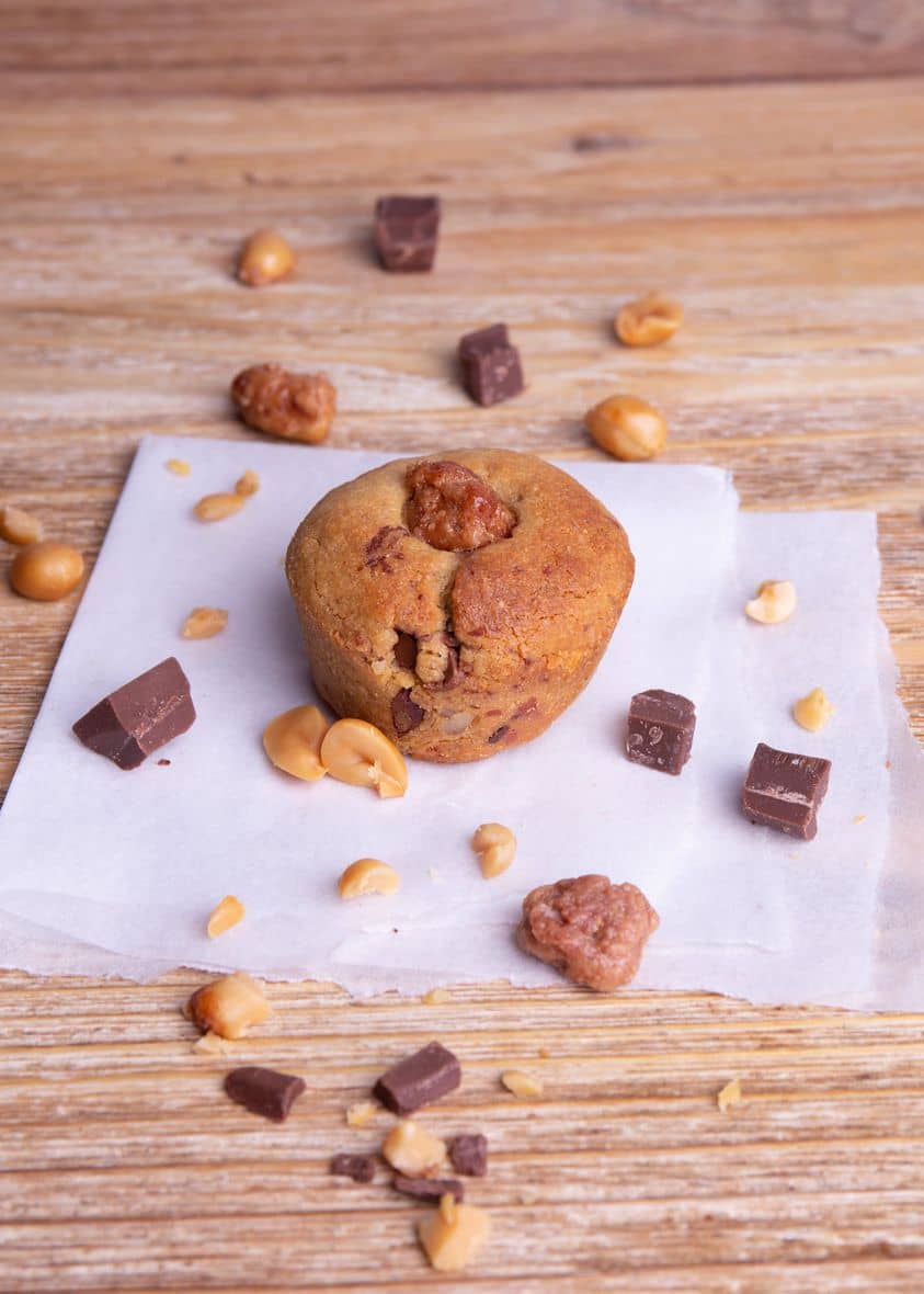 Le Muffkie chocolat au lait et au caramel d'une cacahuète grillé