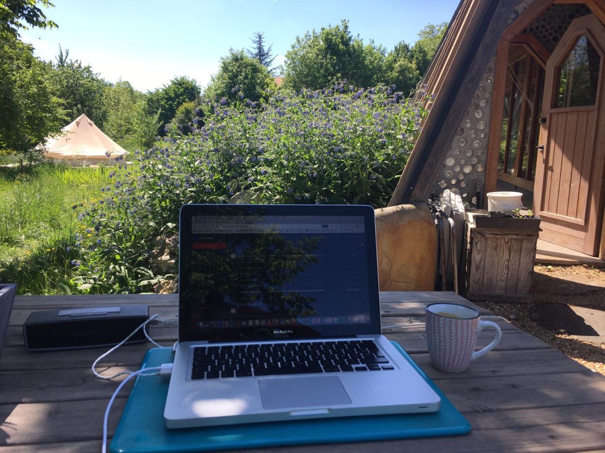 Travail depuis la terasse