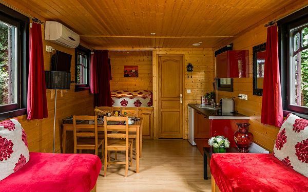 Intérieur d'une roulotte