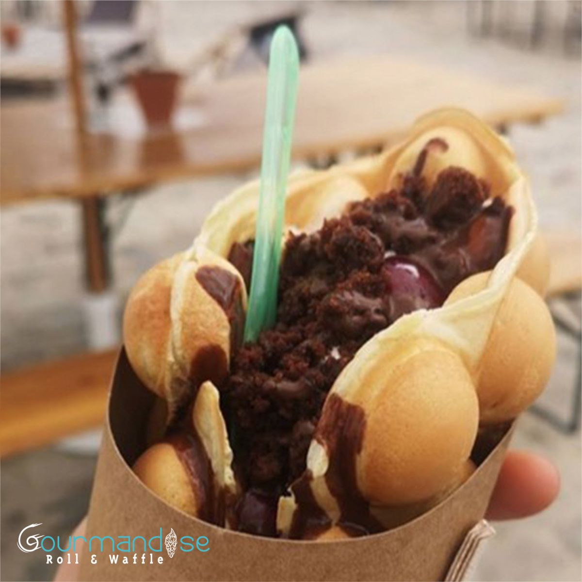 Bubbre Waffle Cerise Brownie