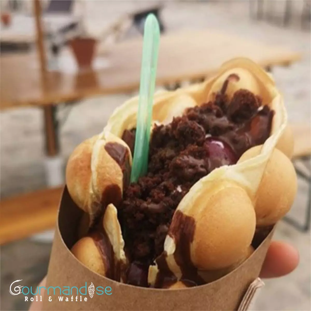 Bubbre Waffle Cerise Brownie